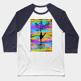 Dancing Tree Silhouette Baseball T-Shirt